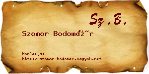 Szomor Bodomér névjegykártya
